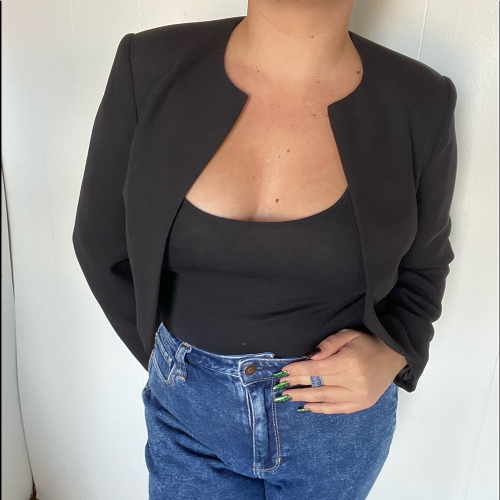 Liz Claiborne Bolero Blazer 6 Petite Black